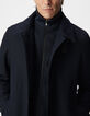 Men's blue trench coat with removable facing-6