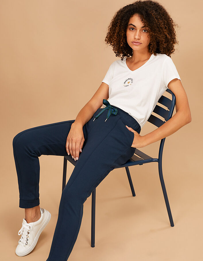 Jogging Marine Poches Bi-matières Bébé Garçon