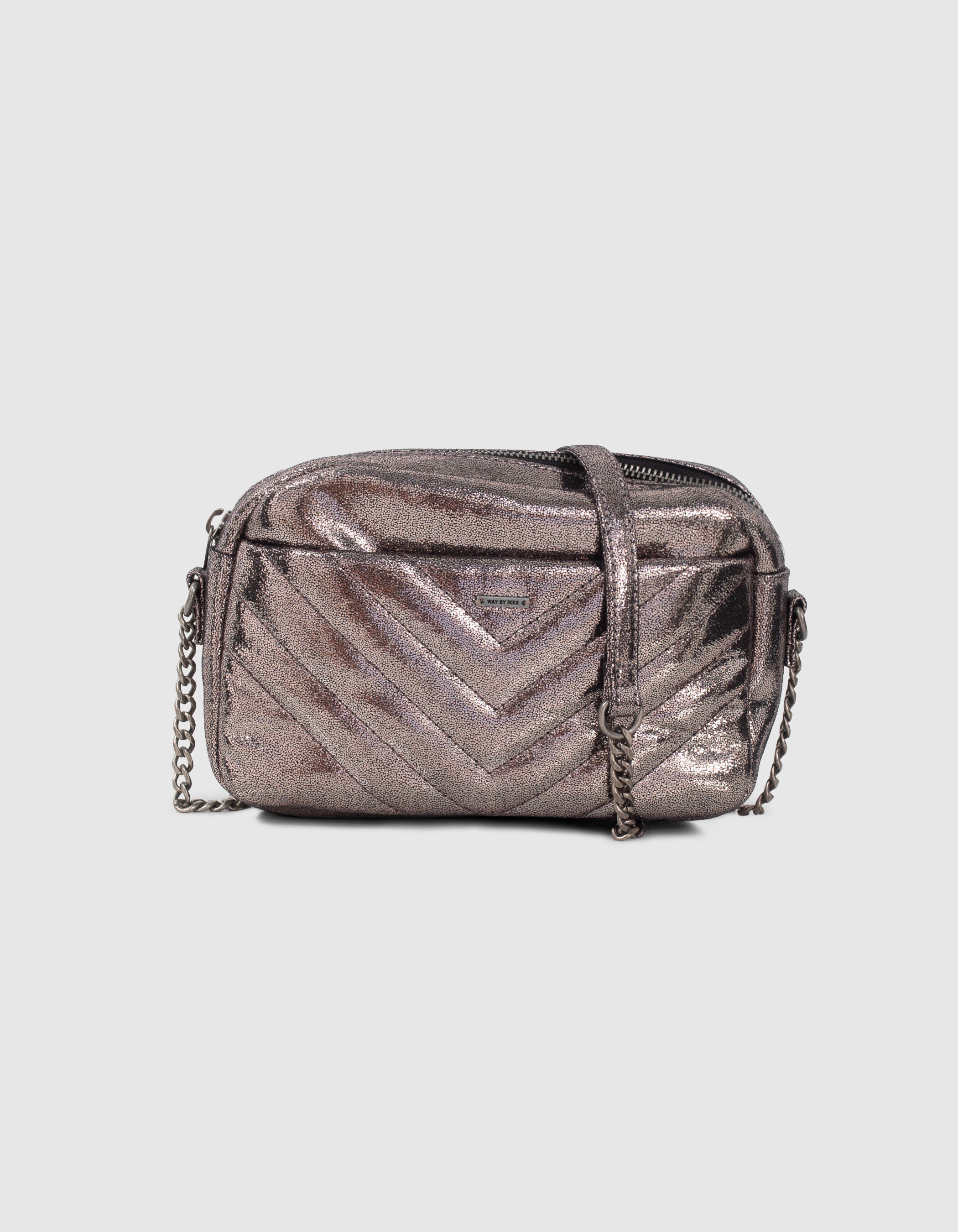 Girls metallic grey bag