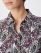 Women's flowing burgundy paisley shirt-5