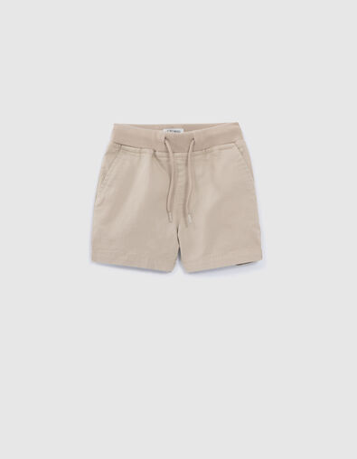 Baby boys’ beige Bermuda shorts with elasticated waist - IKKS