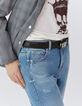 Blaue Boyfriend-Damenjeans im Crop-Fit Waterless-4