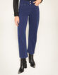 Donkerblauwe slouchy cropped jeans met halfhoge taille dames-5