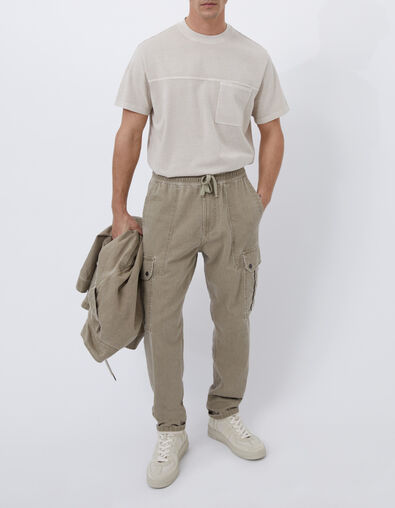 Pantalón militarTerra® Denim caqui claro hombre - IKKS