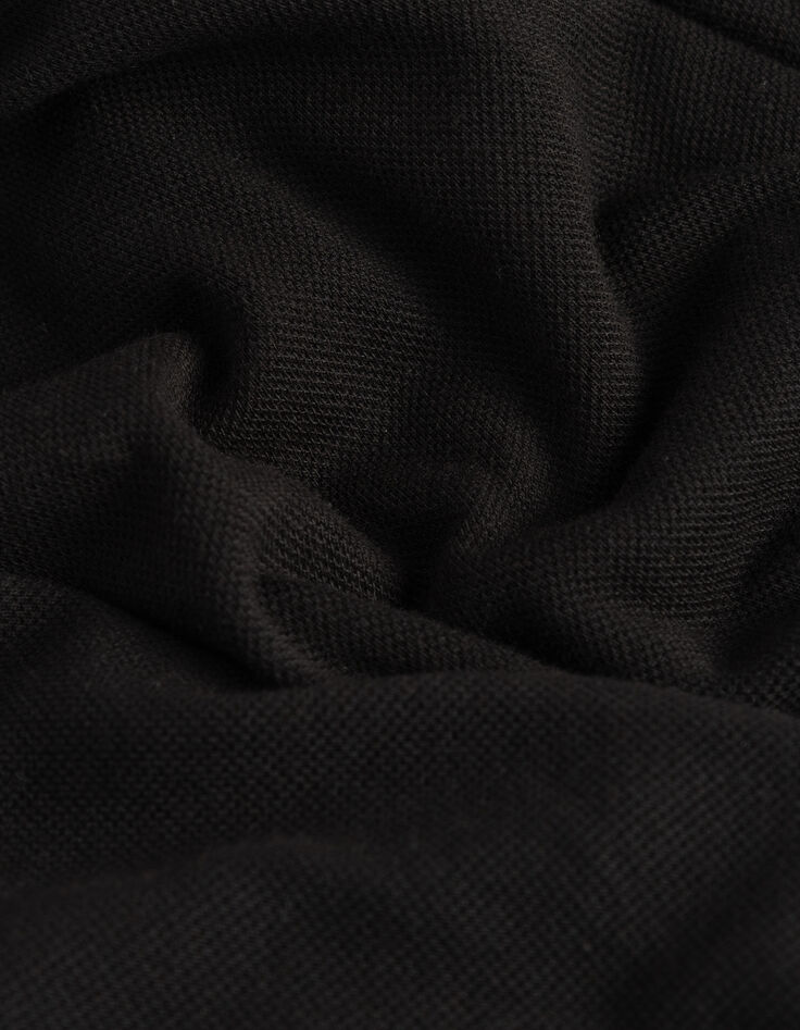 Zwarte polo lange mouwen piquétricot Heren-6 Zwarte polo lange mouwen piquétricot Heren-6