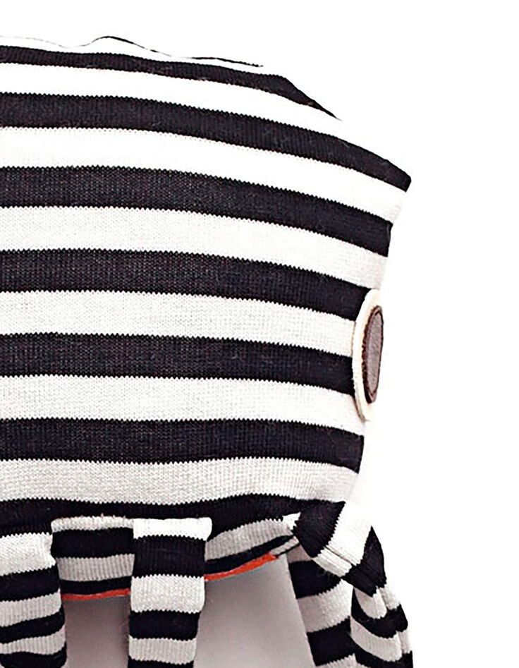 Pieuvre en tissu rayée noir et blanc RAPLAPLA-3