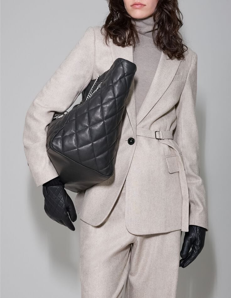 Pure Edition-Veste de costume sésame flanelle Femme-4
