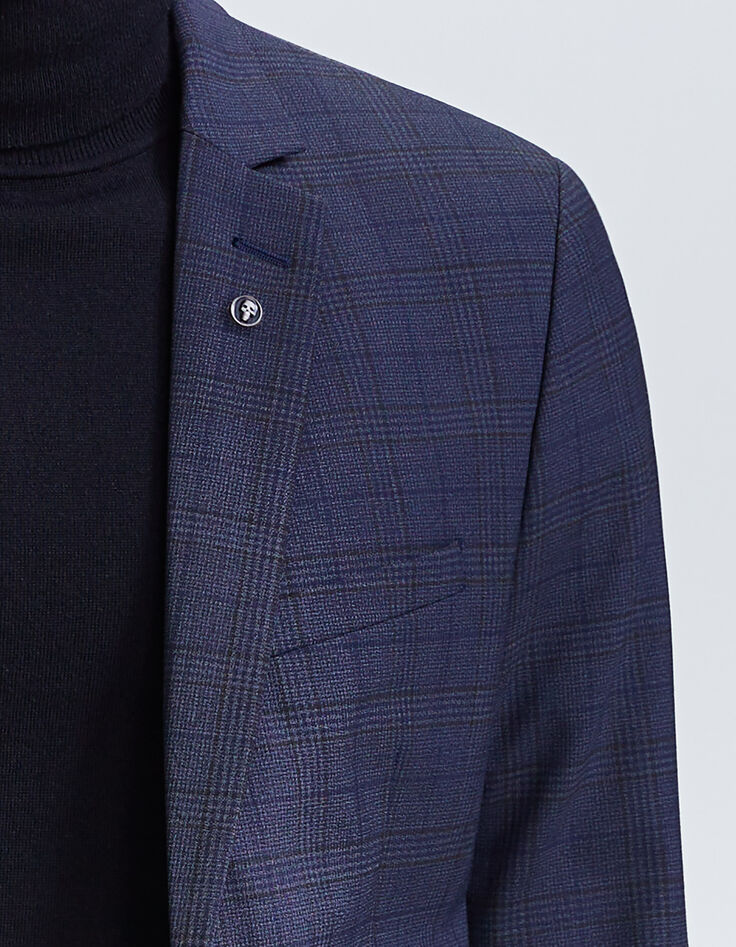 Marineblauwe blazer prince-de-galles TRAVEL SUIT Heren-3 Marineblauwe blazer prince-de-galles TRAVEL SUIT Heren-3