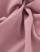 Sweat à capuche rose coton bio oversize molleton Femme-6