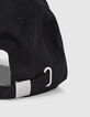 Casquette noire avec print et broderie fille-2