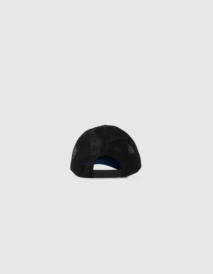 Boys’ blue, white, black embroidered cap-4