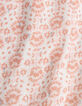 Girls’ ecru dress, flowery print with silver threads-6