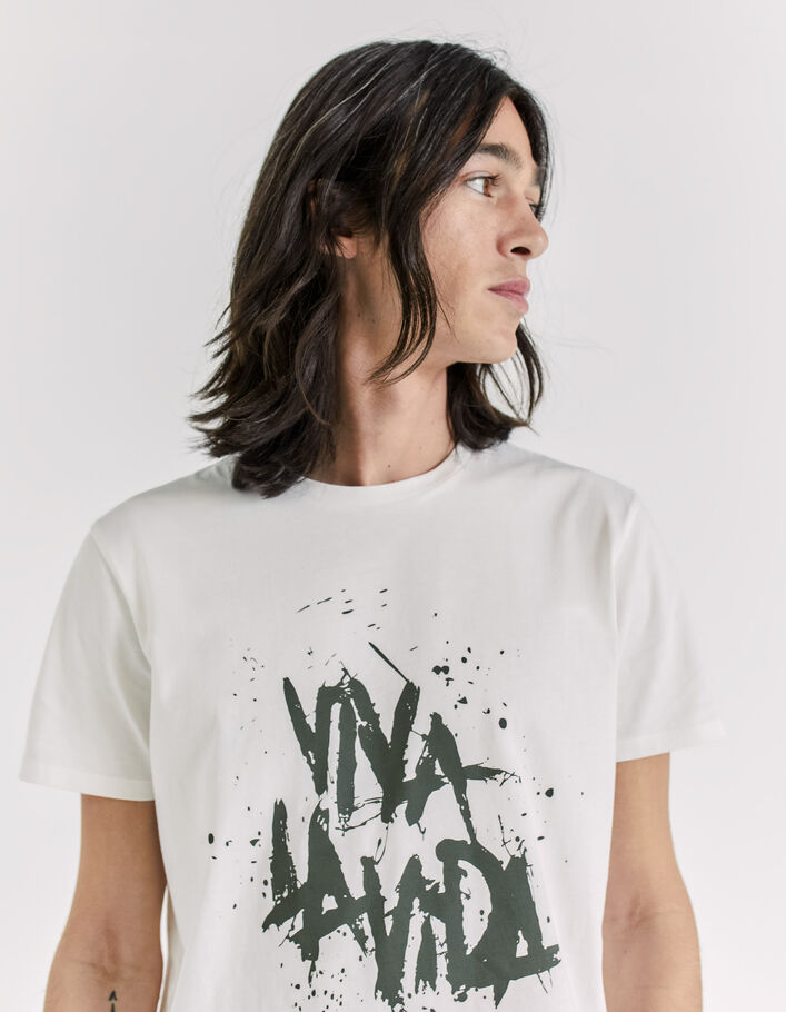 satisfacción servir Socialista Camiseta blanco roto COLDPLAY x IKKS mensaje Hombre