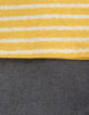Conjunto polo amarillo rayas y bermudas vaqueras bebé niño-7