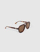 Women’s honey pilot-style frame sunglasses-2