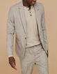 Men’s beige semi-plain suit jacket-1
