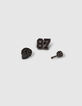 Schwarze Rocker-Jungenpins aus Metall-1