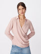 Blusa envolvente de Lyocell&reg; rosa para mujer-1