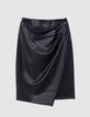 Jupe crayon noire forme portefeuille Femme-6