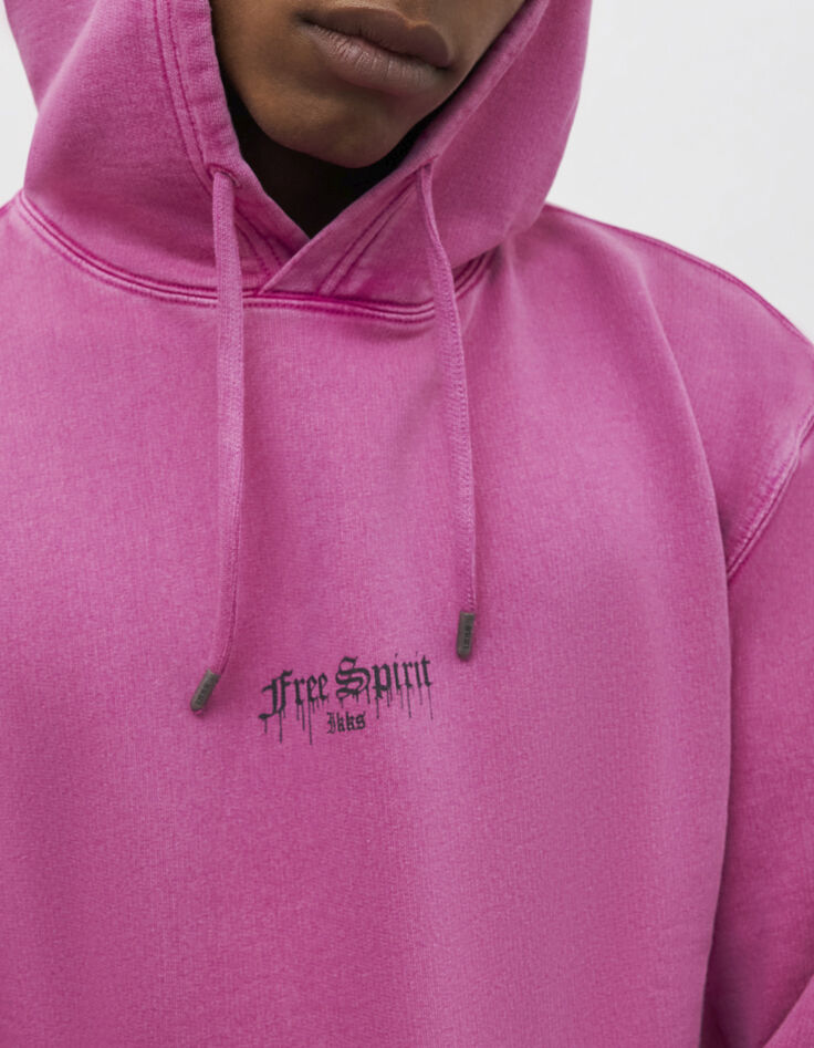 Sudadera rosa felpa capucha Hombre-4