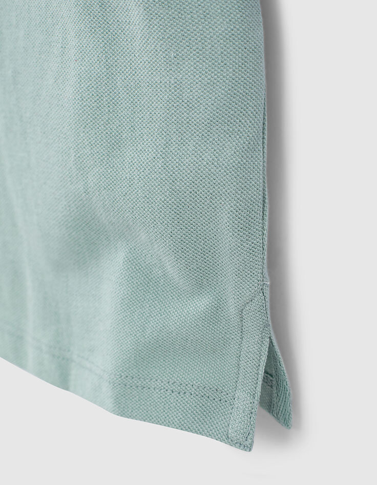 Polo aqua bio avec broderies dos garçon -6