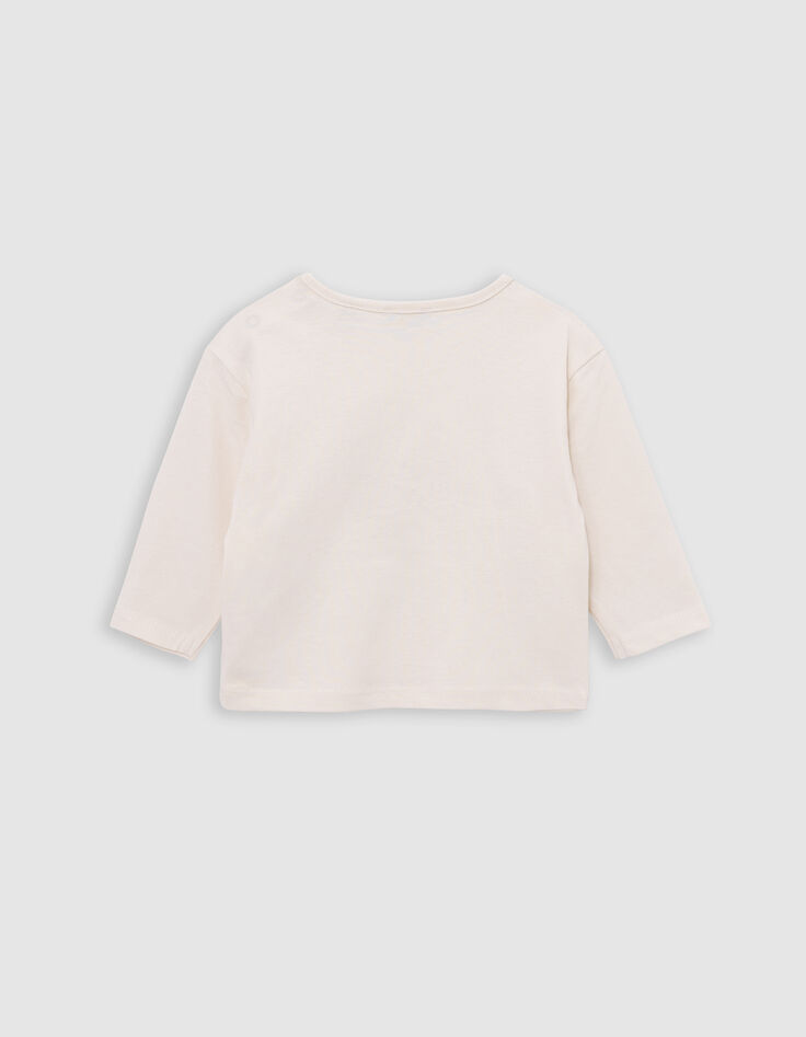 Ecru Bio-Baumwolle Nacht Stern T-Shirt Baby Mädchen-3