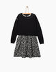 Zwarte 2-in-1-jurk meisjes-2