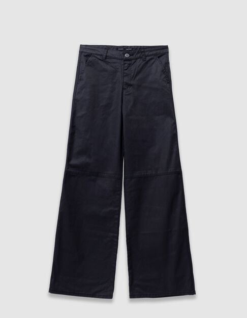 Rechte zwarte gecoate jeans meisjes - IKKS