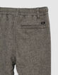 Boy's grey herringbone knit pants-5