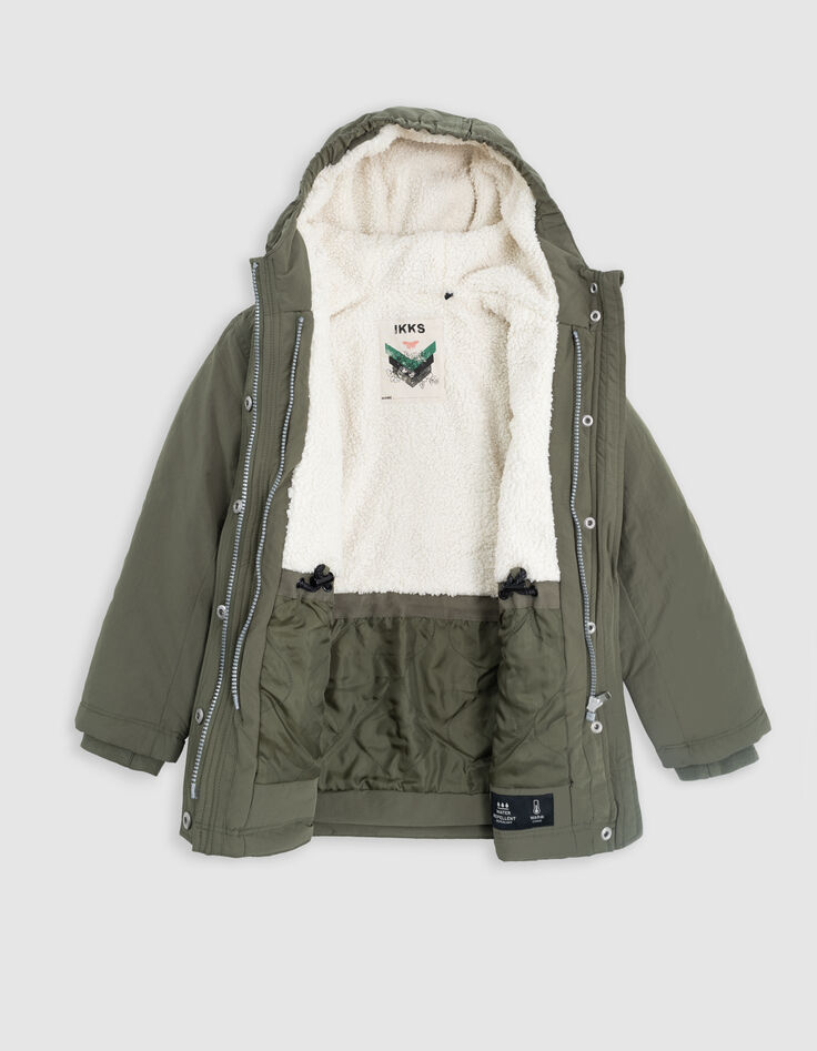 3-in-1-Parka für Mädchen – Khaki und Silber-8