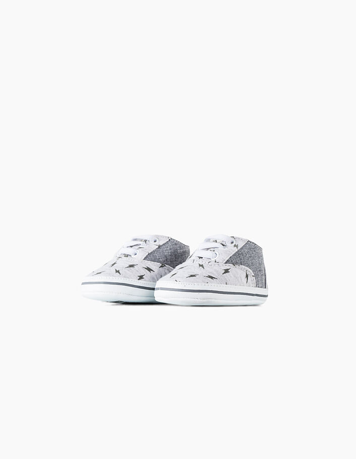 Baby boys’ grey trainers with lightning print  - IKKS