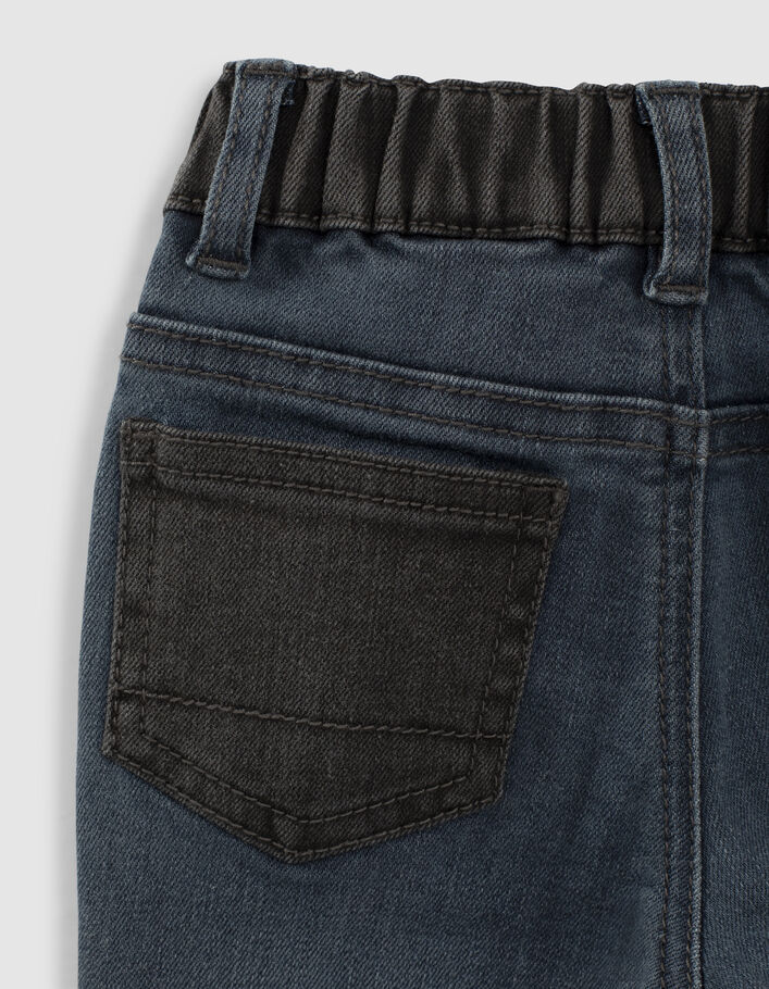 Vintage Blue Jeans mit Black-Used-Kontrast für Babyjungen - IKKS
