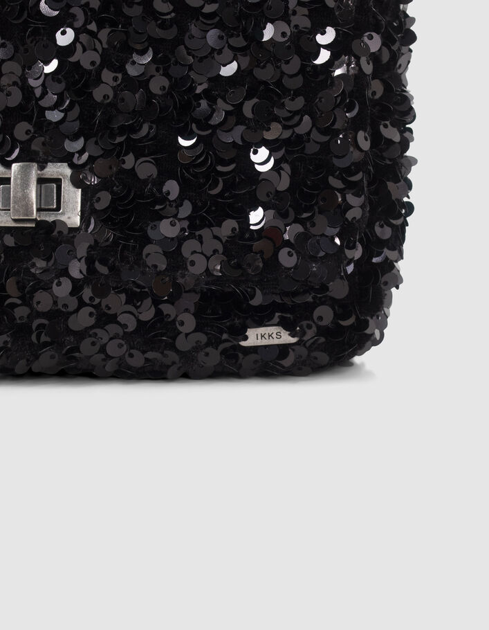 Schwarze Paillettenhandtasche für Mädchen-2