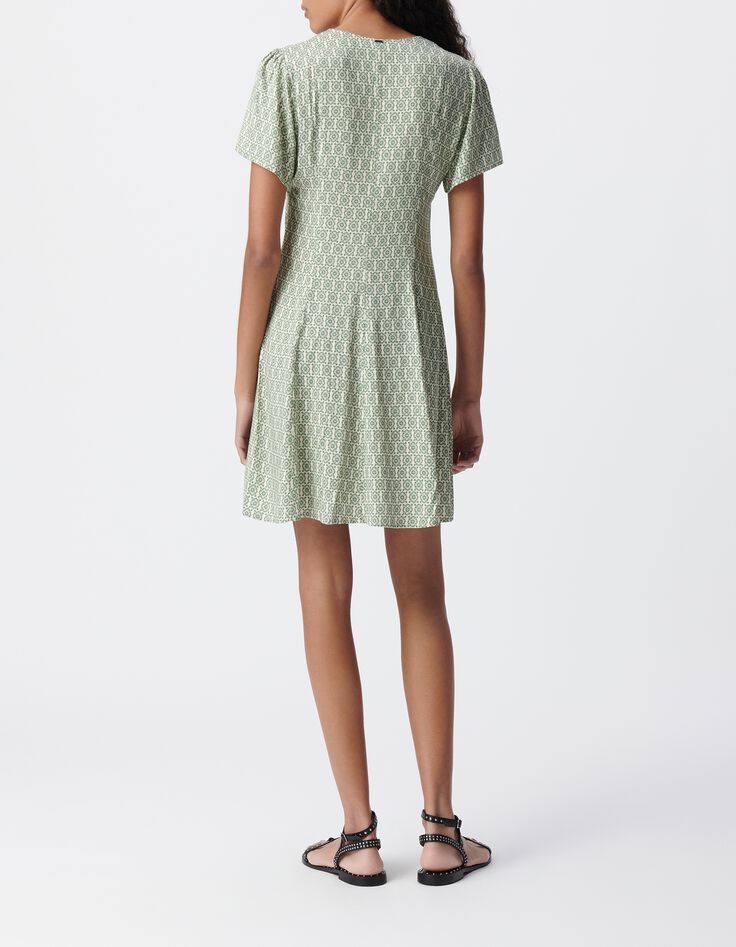 Robe verte LENZING&trade; ECOVERO&trade; ethnique Femme-3