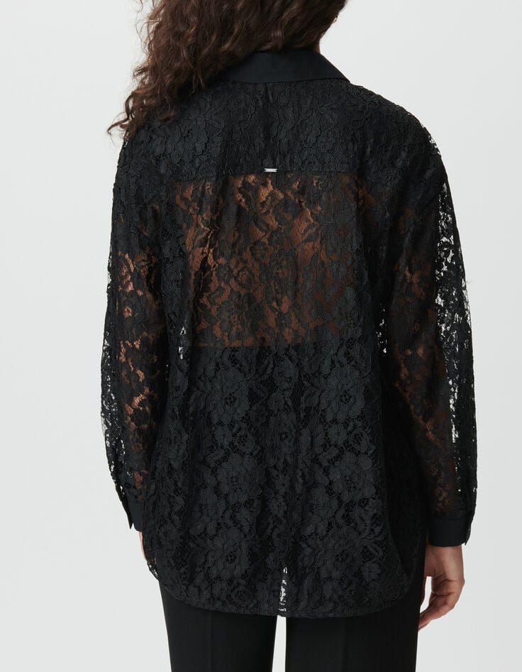Camisa manga larga negra oversize encaje mujer-4