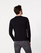 Pull noir à col tunisien Homme-3