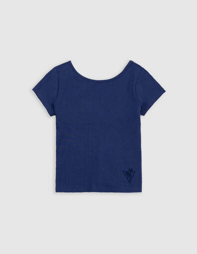 Camiseta azul escote espalda ni&ntilde;a - IKKS