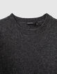 Anthrazitgrau melierter Jungenpullover aus 100&nbsp;% Kaschmir -4