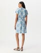 Robe LENZING™ ECOVERO™ imprimé faïence bleu Femme-2