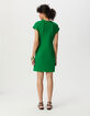 Vestido corto verde cinturón-3