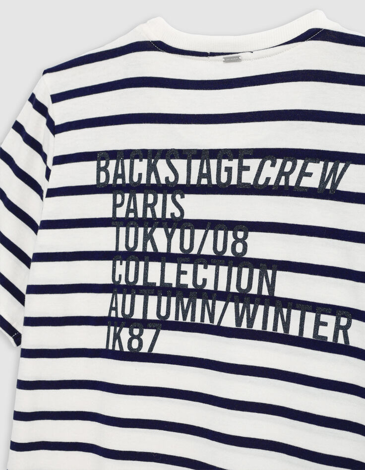 Camiseta marinera mensaje de purpurina para mujer espalda-8 Camiseta marinera mensaje de purpurina para mujer espalda-8