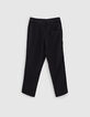 Pantalón negro con cordón lateral bordado niña-4