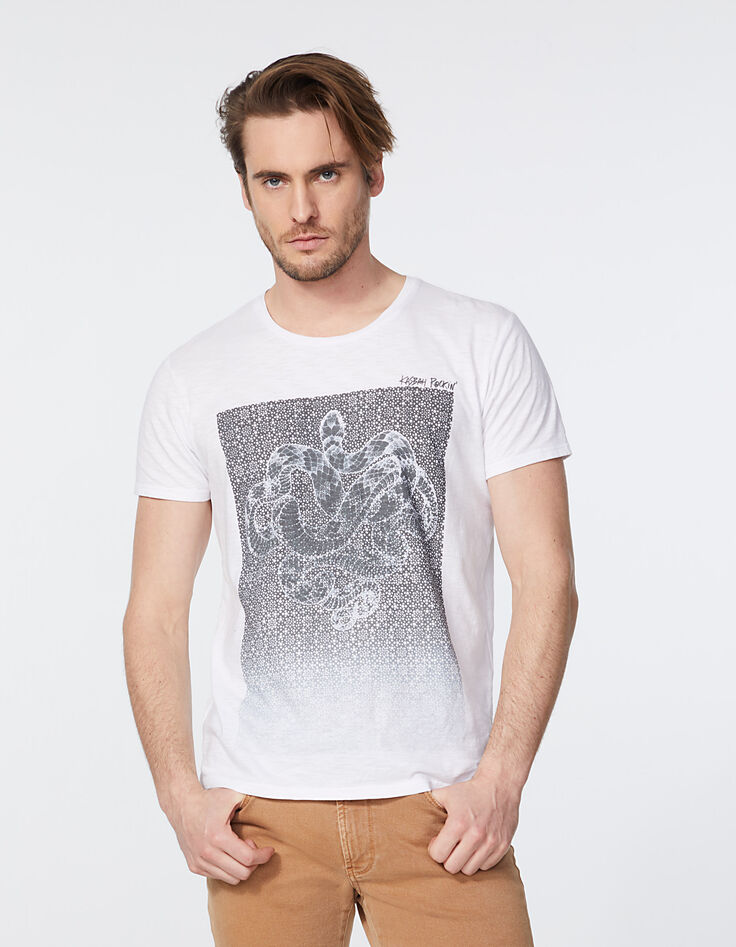 Men's' off-white snake graphic T-shirt-4