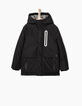 Parka noire chaude et waterproof garçon-2