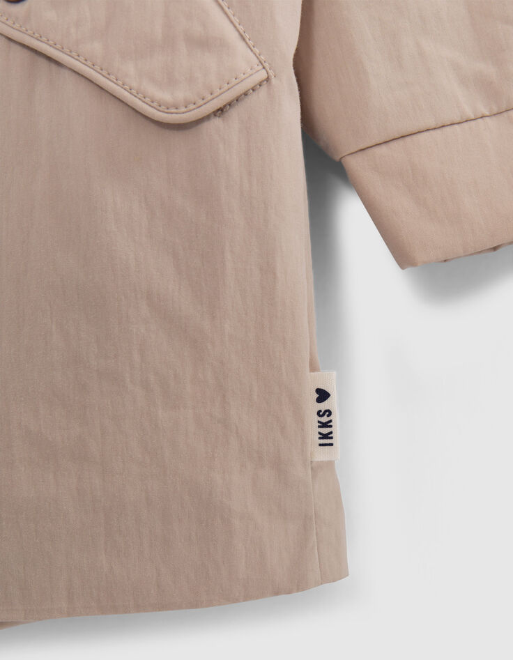 Trench beige détails fantaisie capuche fille-7
