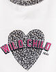 Ecru Mädchen-T-Shirt, Biowolle, Leoprint-Herzen-5