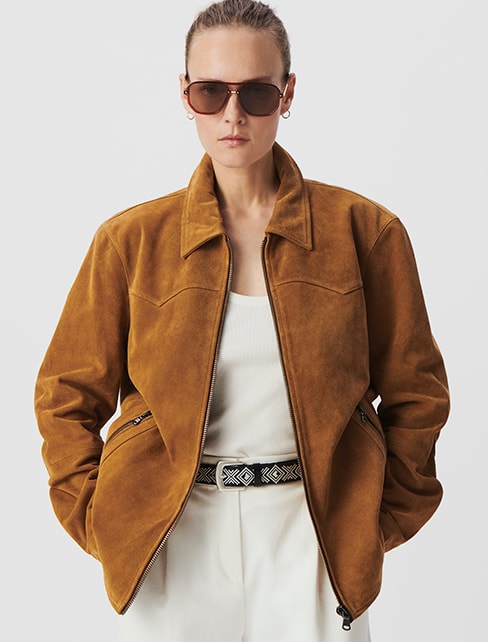 Safranfarbene Herrenjacke