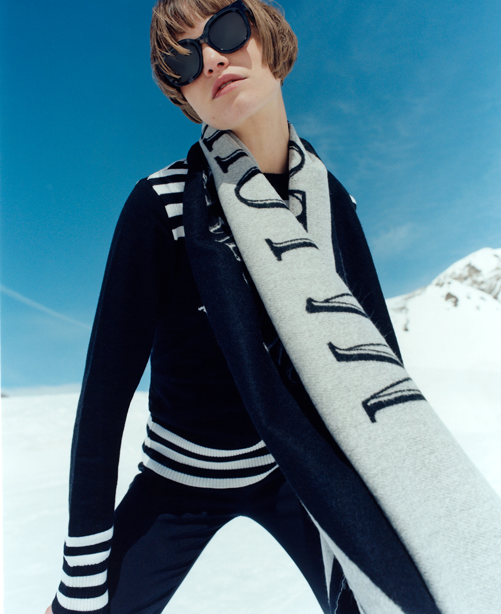 Black knit Rock slogan IKKSxDUVILLARD sweater