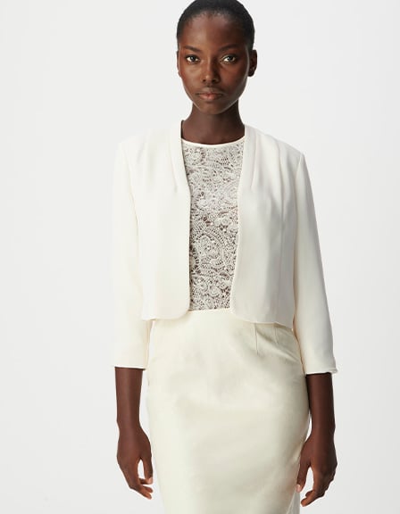 Weiße formelle Jacke