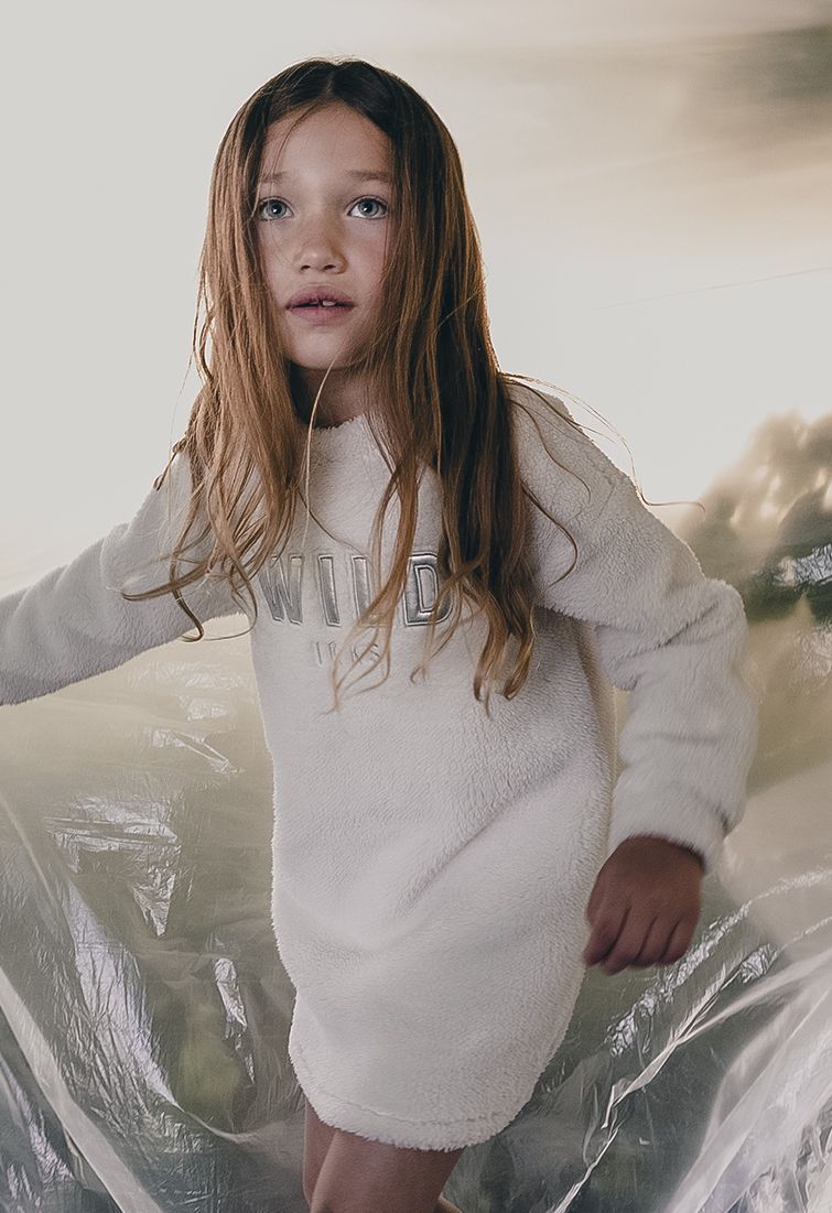 vestido blanco ikks niña otoño-invierno 2022
